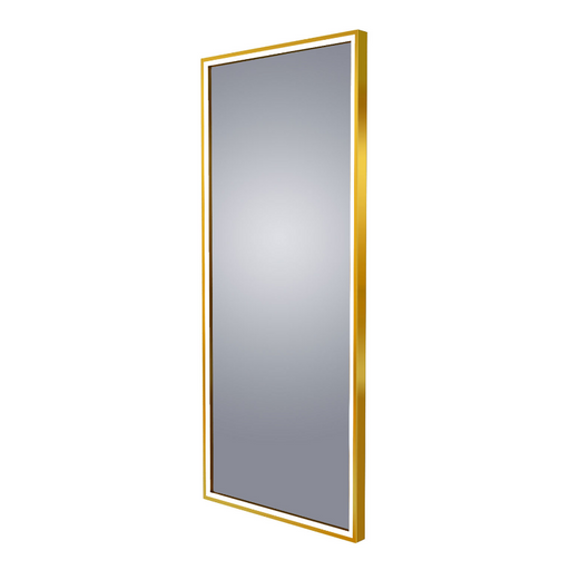 Electric Mirror Radiance 26" x 60" LED Lighted Wardrobe Mirror - Brushed Brass