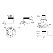 Dals RC04-CC Versa 4" Modular Recessed Downlight, 5CCT Selectable, Regressed, Trimless