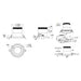 Dals RC06-CC Versa 6" Modular Recessed Downlight, 5CCT Selectable, Regressed