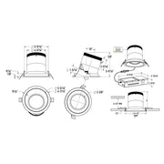 Dals RC06-CC Versa 6" Modular Recessed Downlight, 5CCT Selectable, Slope Ceiling
