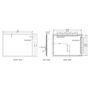 Paris Mirror Rectangle 48" x 36" LED Backlit Mirror, 3CCT Selectable