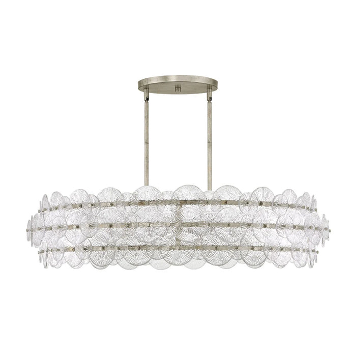Fredrick Ramond FR30124 Rene 8-lt 45" LED Drum Chandelier - Glacial