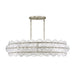 Fredrick Ramond FR30124 Rene 8-lt 45" LED Drum Chandelier - Glacial