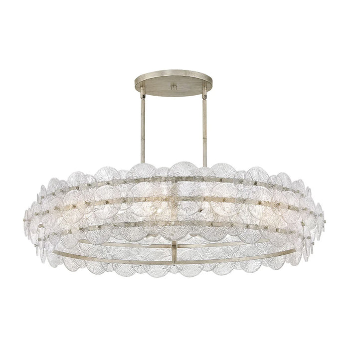 Fredrick Ramond FR30124 Rene 8-lt 45" LED Drum Chandelier - Glacial