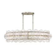 Fredrick Ramond FR30124 Rene 8-lt 45" LED Drum Chandelier - Glacial