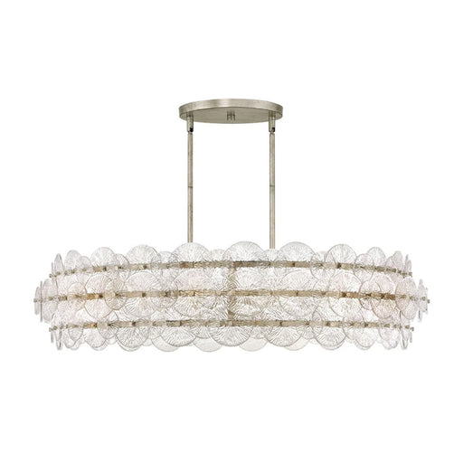 Fredrick Ramond FR30124 Rene 8-lt 45" LED Drum Chandelier - Glacial