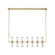Alora LP309077 Revolve 14-lt 47" Linear Pendant - Natural Brass