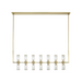 Alora LP309077 Revolve 14-lt 47" Linear Pendant - Natural Brass