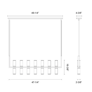 Alora LP309077 Revolve 14-lt 47" Linear Pendant