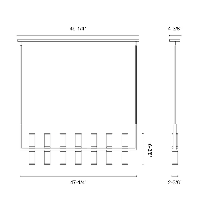 Alora LP309077 Revolve 14-lt 47" Linear Pendant