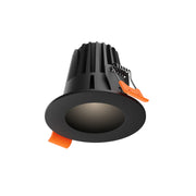 Dals RGR2-CDW RGR 2" Round Regressed Downlight, 5CCT Selectable+ Dim-to-Warm - Black