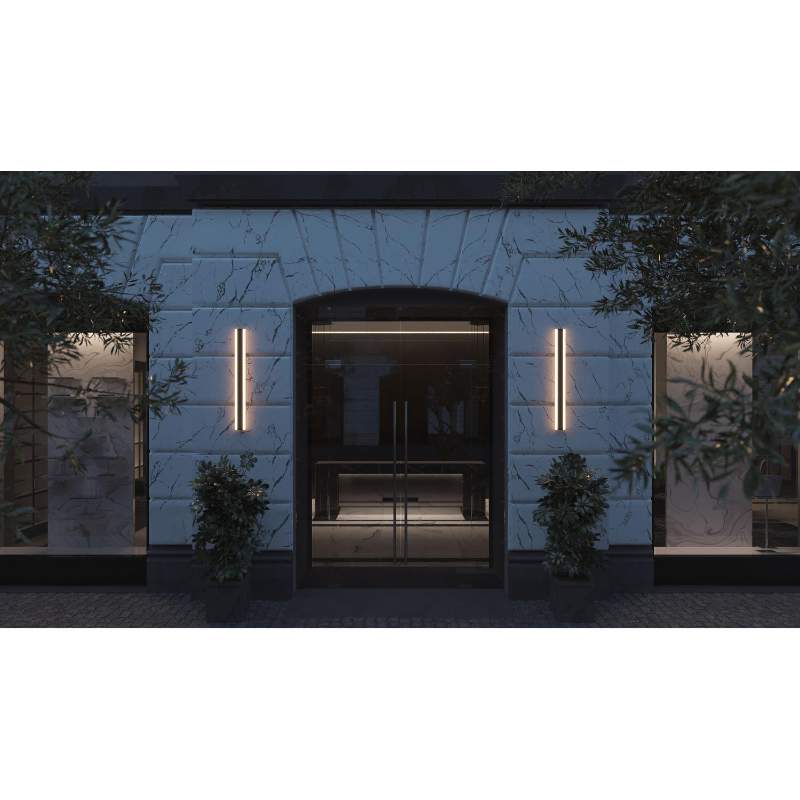 AFX REAW0524LAJUD REAW Series Rhea 2-lt 24" Tall LED Outdoor Sconce with Emergency Back-Up
