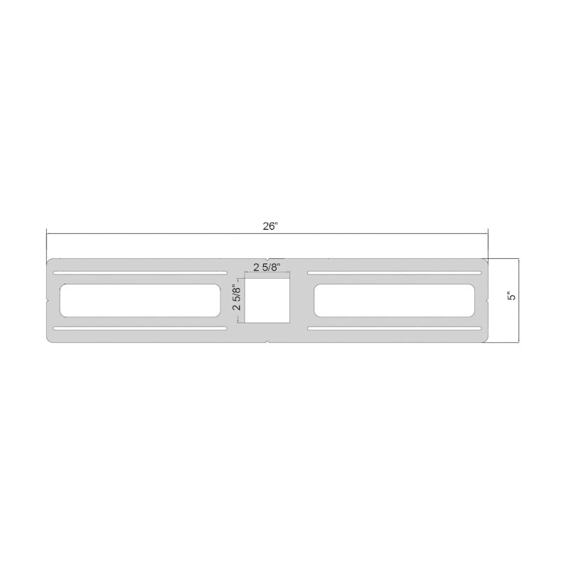 Lotus RIP-S-258 26" Flat Rough-In Plate with 2 5/8" Square Hole