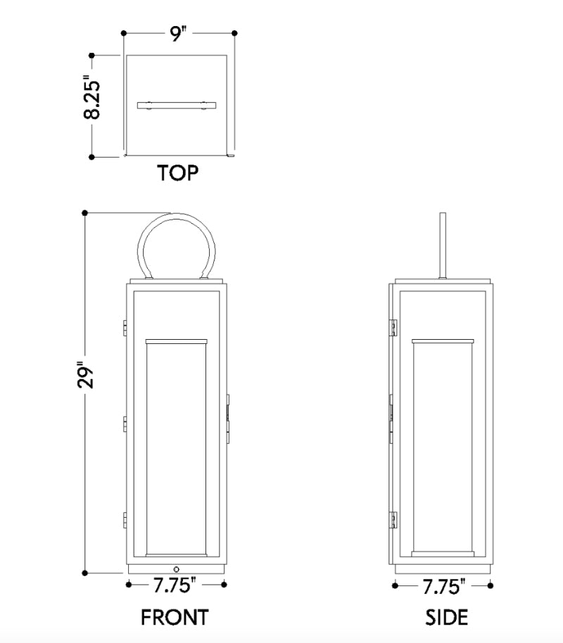Troy RTL6729 Gareth 1-lt 29" Tall LED Outdoor Table Lamp