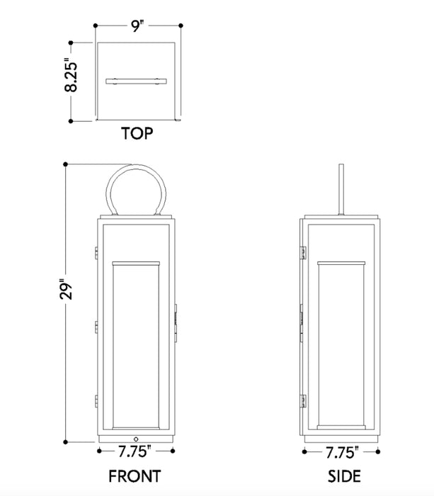 Troy RTL6729 Gareth 1-lt 29" Tall LED Outdoor Table Lamp