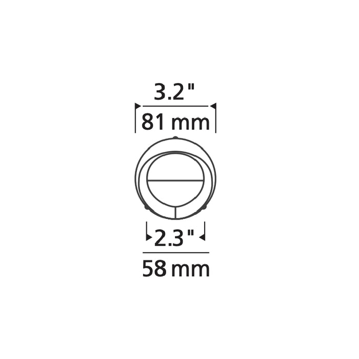 Element E3RLW 3" LED Round Flangeless Wall Wash Trim