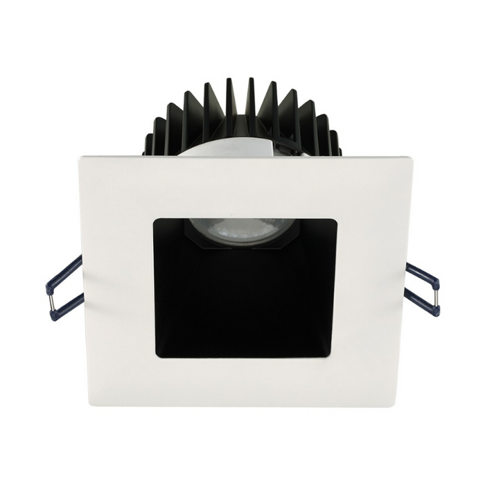 Lotus LD4S-HO 4" 18W LED Square Deep Regressed Plenum Rated Downlight, Dim to Warm 3000-1800K - Black/White