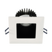 Lotus LD4S-HO 4" 18W LED Square Deep Regressed Plenum Rated Downlight, Dim to Warm 3000-1800K - Black/White