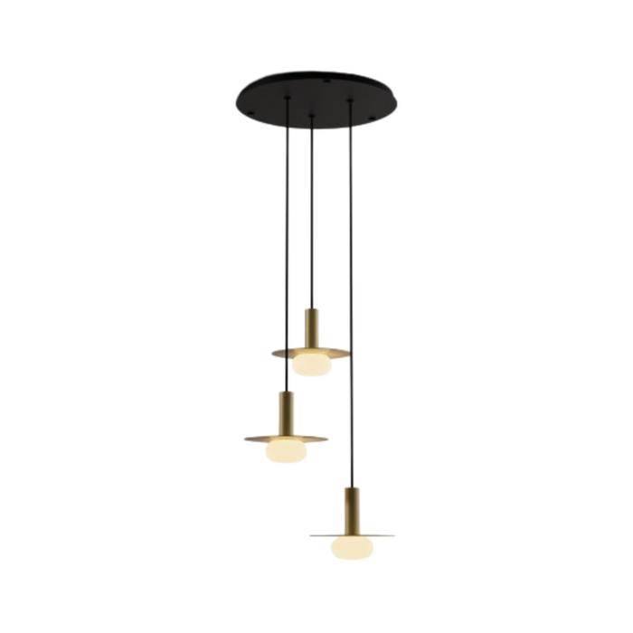 Koncept CMP-C3-S-06 Combi LED Pendant, Metal Plate with Frosted Glass Ball