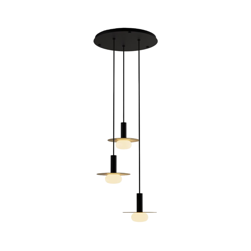Koncept CMP-C3-S-06 Combi LED Pendant, Metal Plate with Frosted Glass Ball