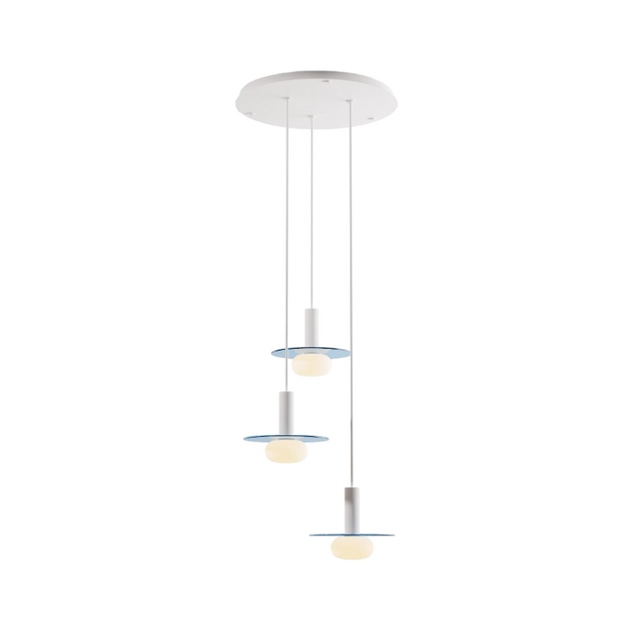 Koncept CMP-C3-S-06 Combi LED Pendant, Glass Plate with Frosted Glass Ball