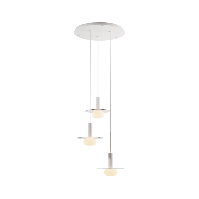 Koncept CMP-C3-S-06 Combi LED Pendant, Glass Plate with Frosted Glass Ball