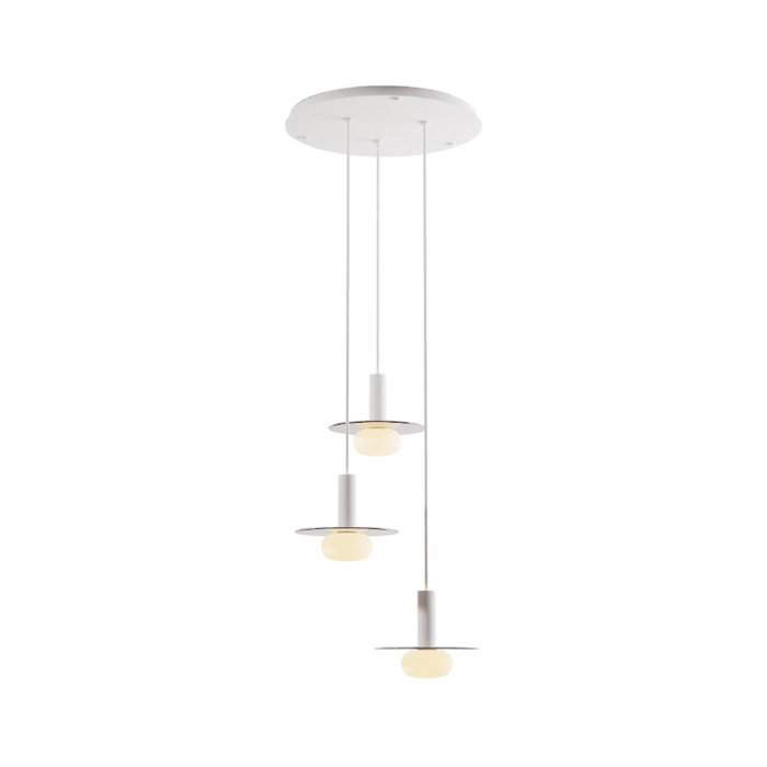 Koncept CMP-C3-S-06 Combi LED Pendant, Glass Plate with Frosted Glass Ball
