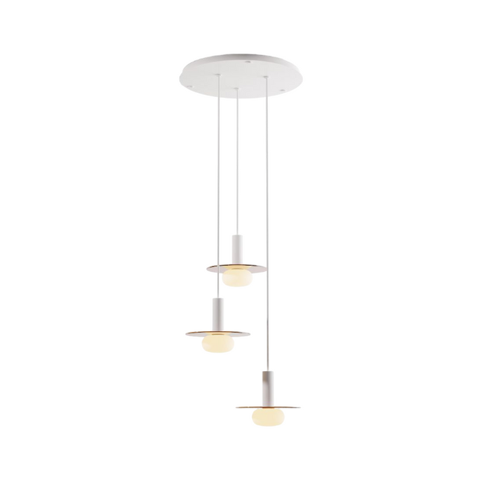 Koncept CMP-C3-S-06 Combi LED Pendant, Glass Plate with Frosted Glass Ball