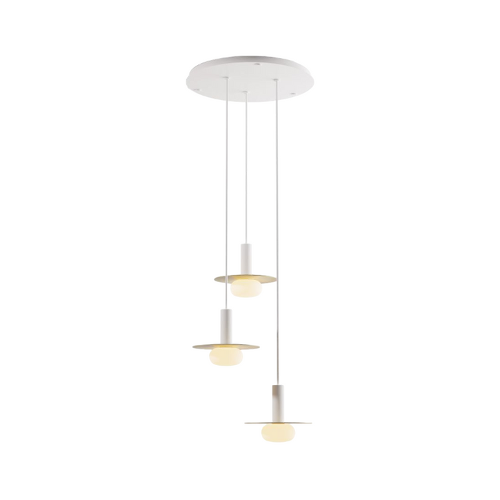 Koncept CMP-C3-S-06 Combi LED Pendant, Metal Plate with Frosted Glass Ball
