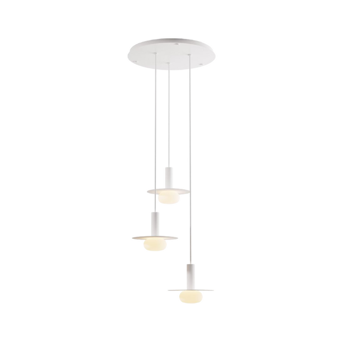 Koncept CMP-C3-S-06 Combi LED Pendant, Metal Plate with Frosted Glass Ball