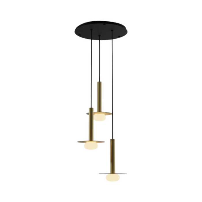 Koncept CMP-C3-S-12 Combi LED Pendant, Metal Plate with Frosted Glass Ball