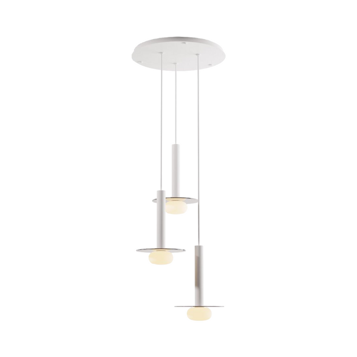 Koncept CMP-C3-S-12 Combi LED Pendant, Glass Plate with Frosted Glass Ball