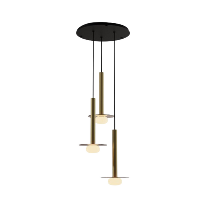 Koncept CMP-C3-S-16 Combi LED Pendant, Glass Plate with Frosted Glass Ball