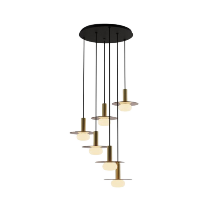 Koncept CMP-C6-S-06 Combi LED Pendant, Glass Plate with Frosted Glass Ball