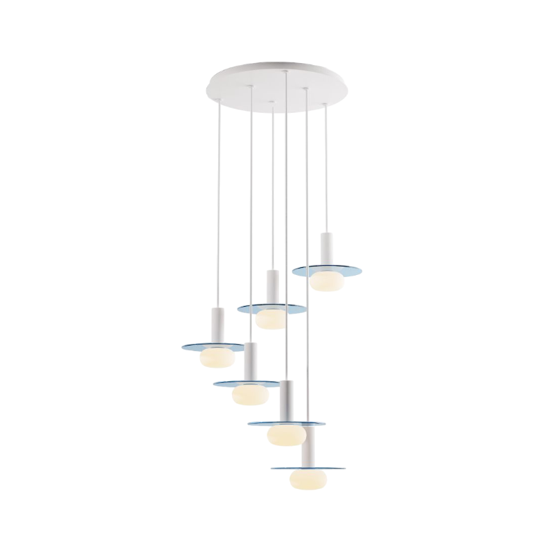Koncept CMP-C6-S-06 Combi LED Pendant, Glass Plate with Frosted Glass Ball