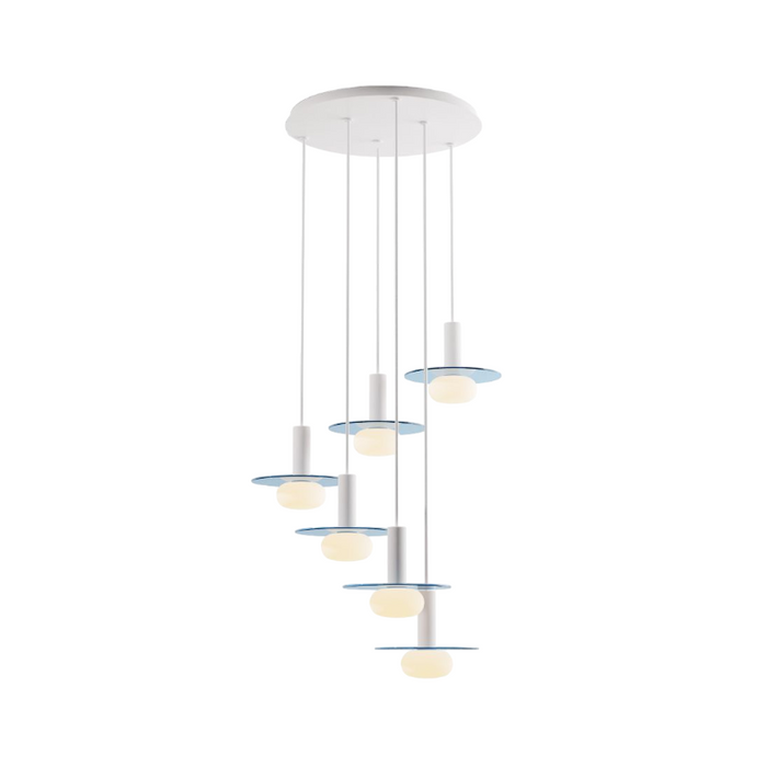Koncept CMP-C6-S-06 Combi LED Pendant, Glass Plate with Frosted Glass Ball