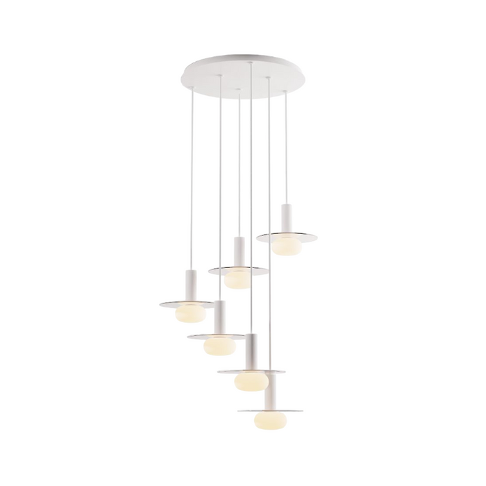 Koncept CMP-C6-S-06 Combi LED Pendant, Glass Plate with Frosted Glass Ball
