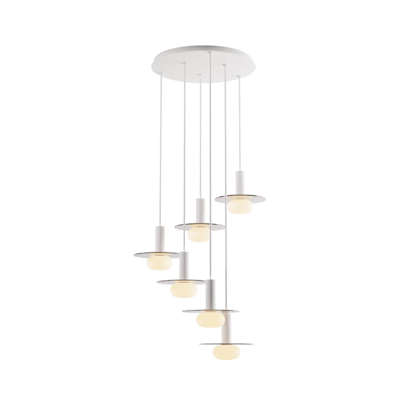 Koncept CMP-C6-S-06 Combi LED Pendant, Glass Plate with Frosted Glass Ball