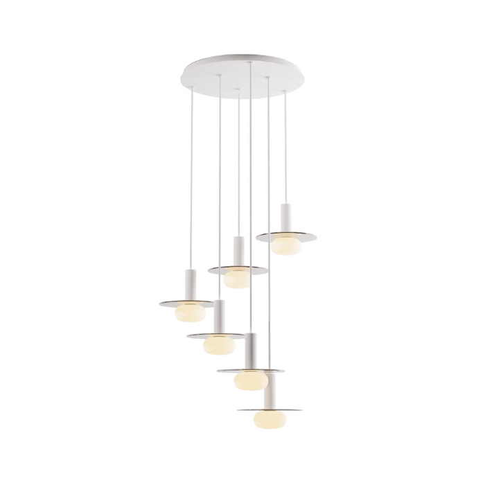 Koncept CMP-C6-S-06 Combi LED Pendant, Glass Plate with Frosted Glass Ball