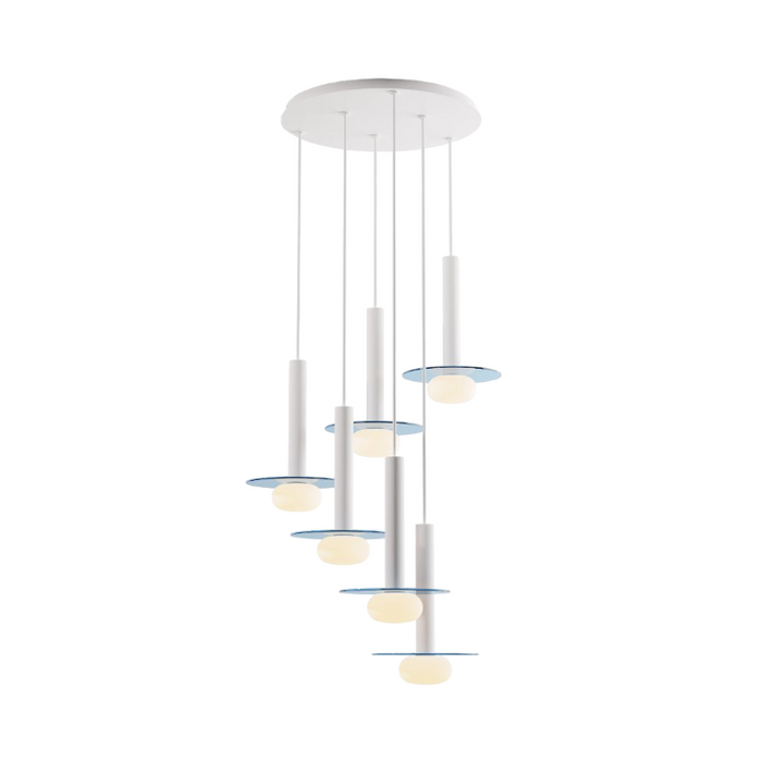 Koncept CMP-C6-S-12 Combi LED Pendant, Glass Plate with Frosted Glass Ball