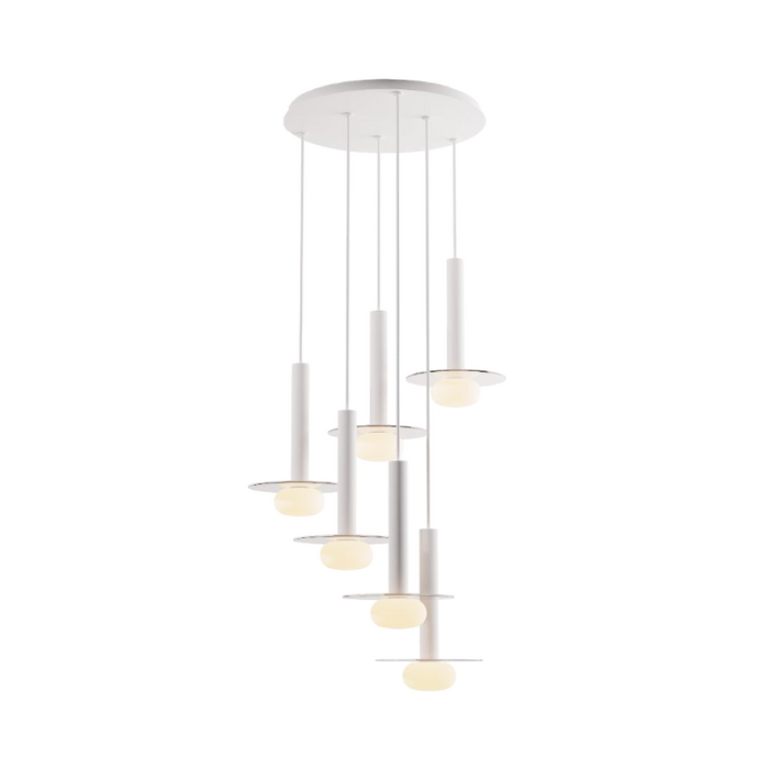 Koncept CMP-C6-S-12 Combi LED Pendant, Glass Plate with Frosted Glass Ball