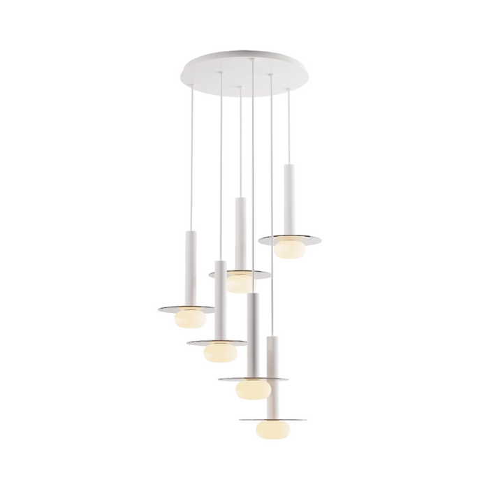 Koncept CMP-C6-S-12 Combi LED Pendant, Glass Plate with Frosted Glass Ball