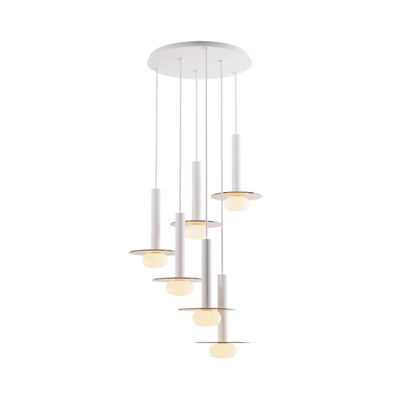 Koncept CMP-C6-S-12 Combi LED Pendant, Glass Plate with Frosted Glass Ball