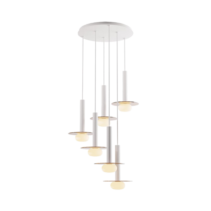 Koncept CMP-C6-S-12 Combi LED Pendant, Glass Plate with Frosted Glass Ball