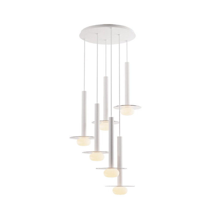 Koncept CMP-C6-S-16 Combi LED Pendant, Glass Plate with Frosted Glass Ball