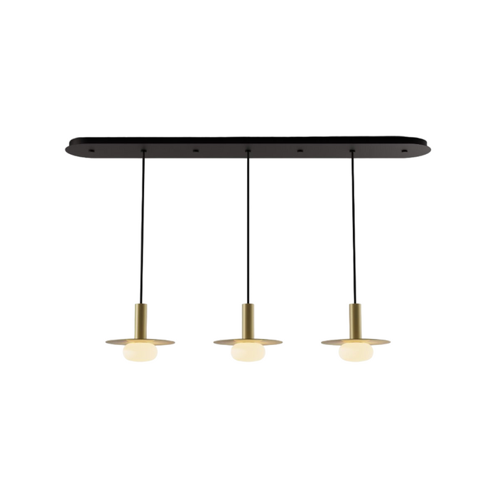 Koncept CMP-L3-S-06 Combi LED Pendant, Metal Plate with Frosted Glass Ball