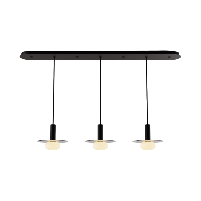 Koncept CMP-L3-S-06 Combi LED Pendant, Glass Plate with Frosted Glass Ball