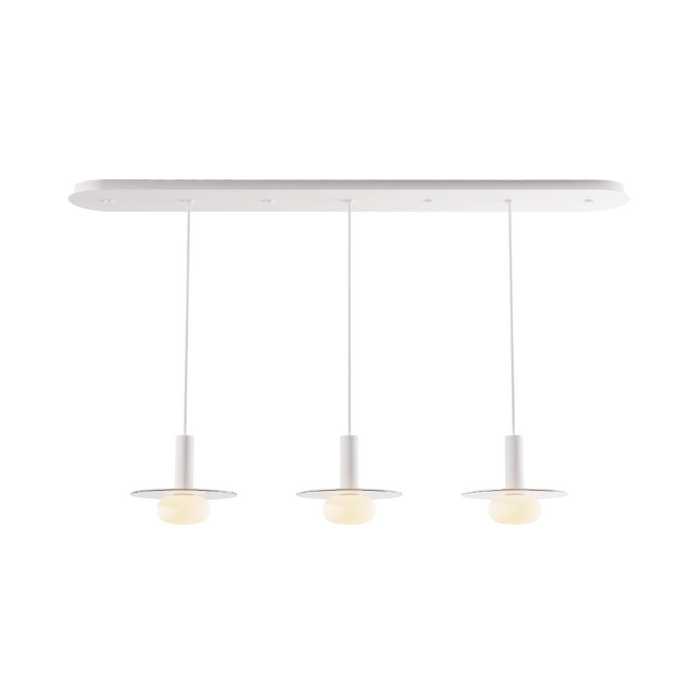 Koncept CMP-L3-S-06 Combi LED Pendant, Glass Plate with Frosted Glass Ball