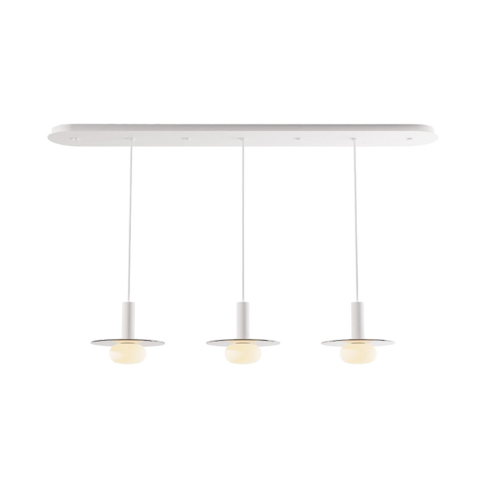 Koncept CMP-L3-S-06 Combi LED Pendant, Glass Plate with Frosted Glass Ball