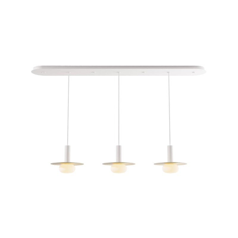 Koncept CMP-L3-S-06 Combi LED Pendant, Metal Plate with Frosted Glass Ball